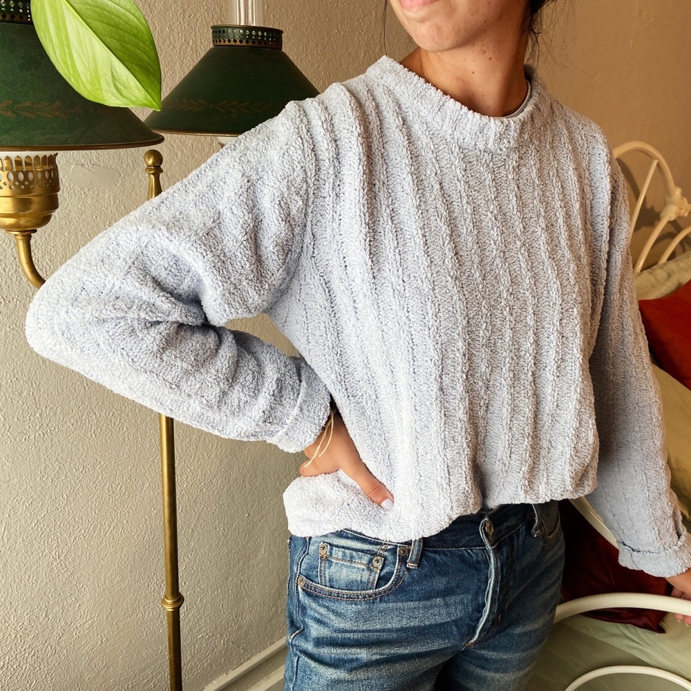 Blue soft sweater